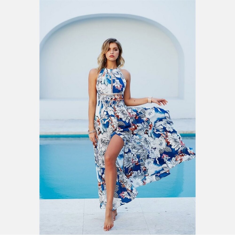 Jaase Endless Summer Magnolia Print Floral Maxi Dress